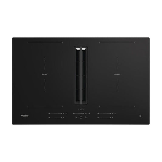 Placa de inducción con extractor Whirlpool WVH80FFB01, 82 cm y 2 zonas Flex