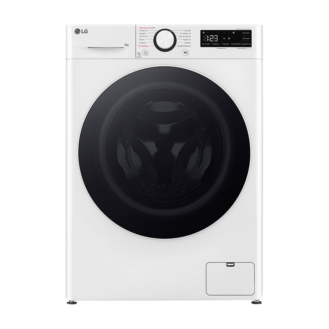 Lavadora LG F4WR6009A0W de 9 kg con vapor y TurboWash 360°
